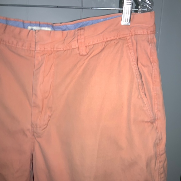 J. Crew Rivington light peach cotton flat front Shorts Sz 34 10” inseam - Picture 2 of 7